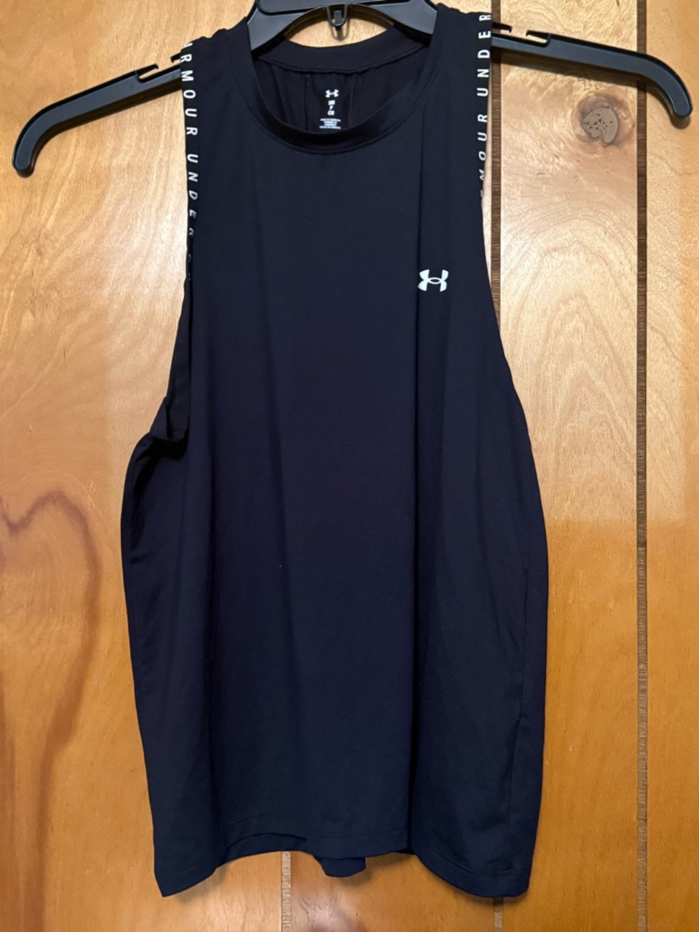 Under Armour Black Women's Athletic Tank Top with White Logo